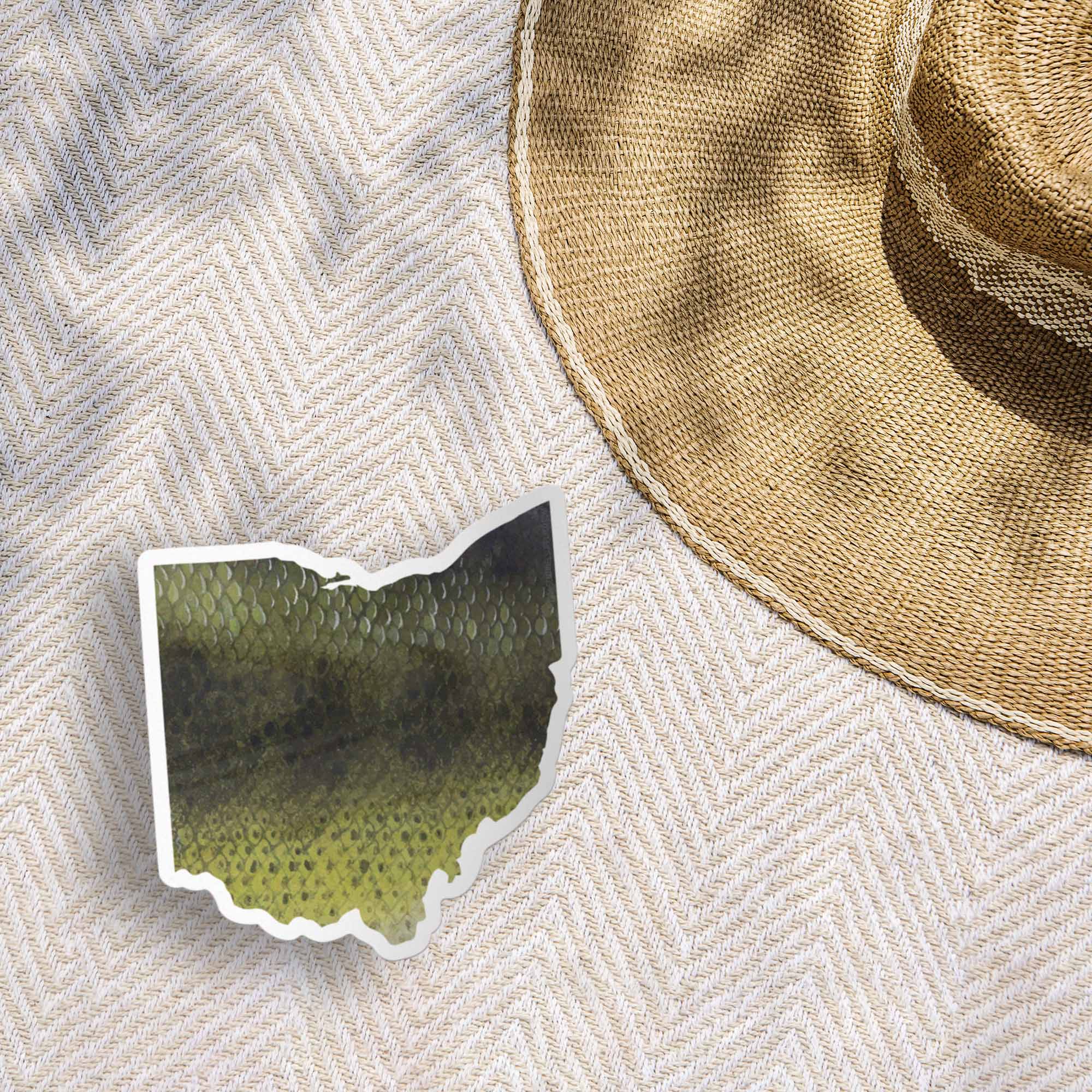Largemouth Bass Ohio Sticker - OH Fishing Decal
