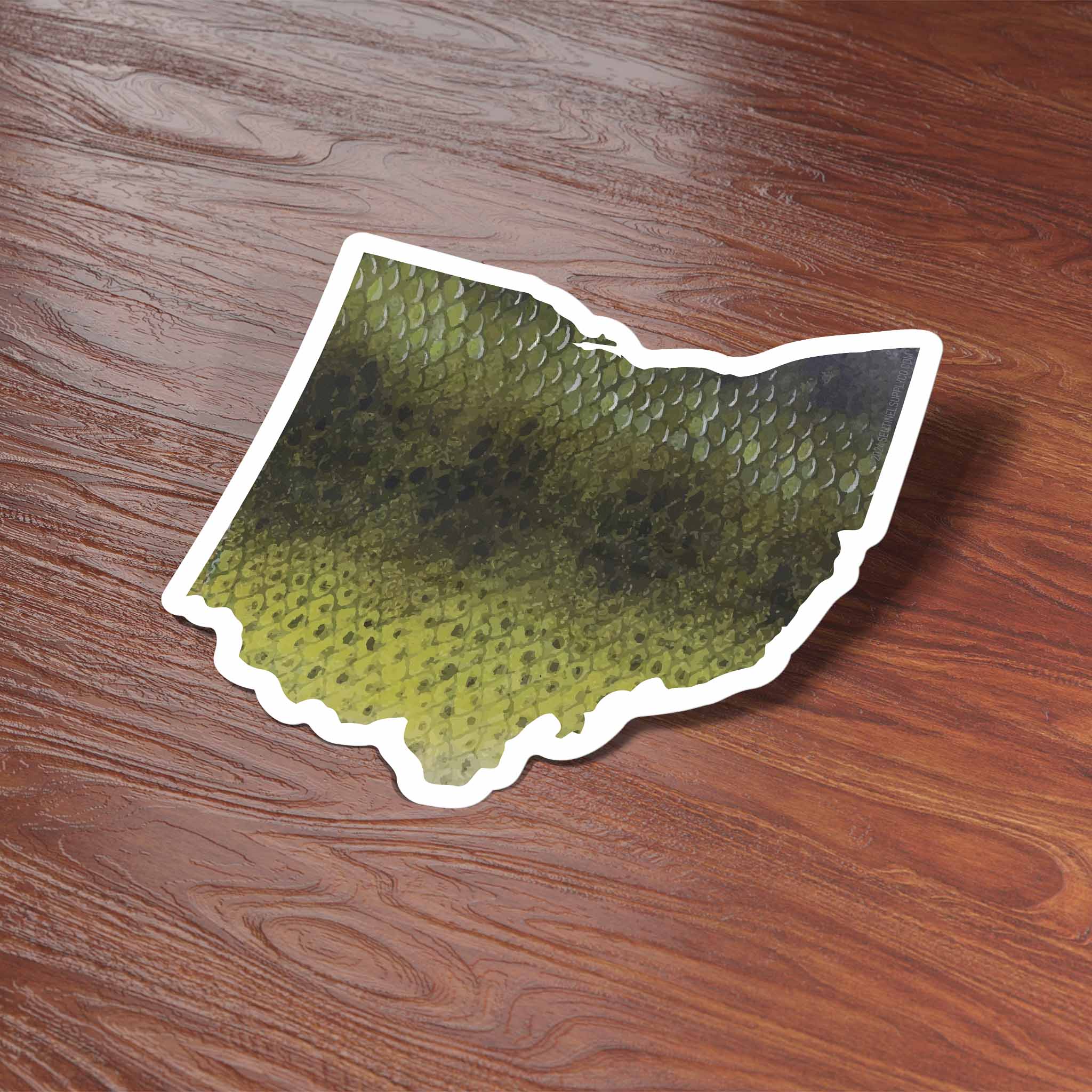 Largemouth Bass Ohio Sticker - OH Fishing Decal