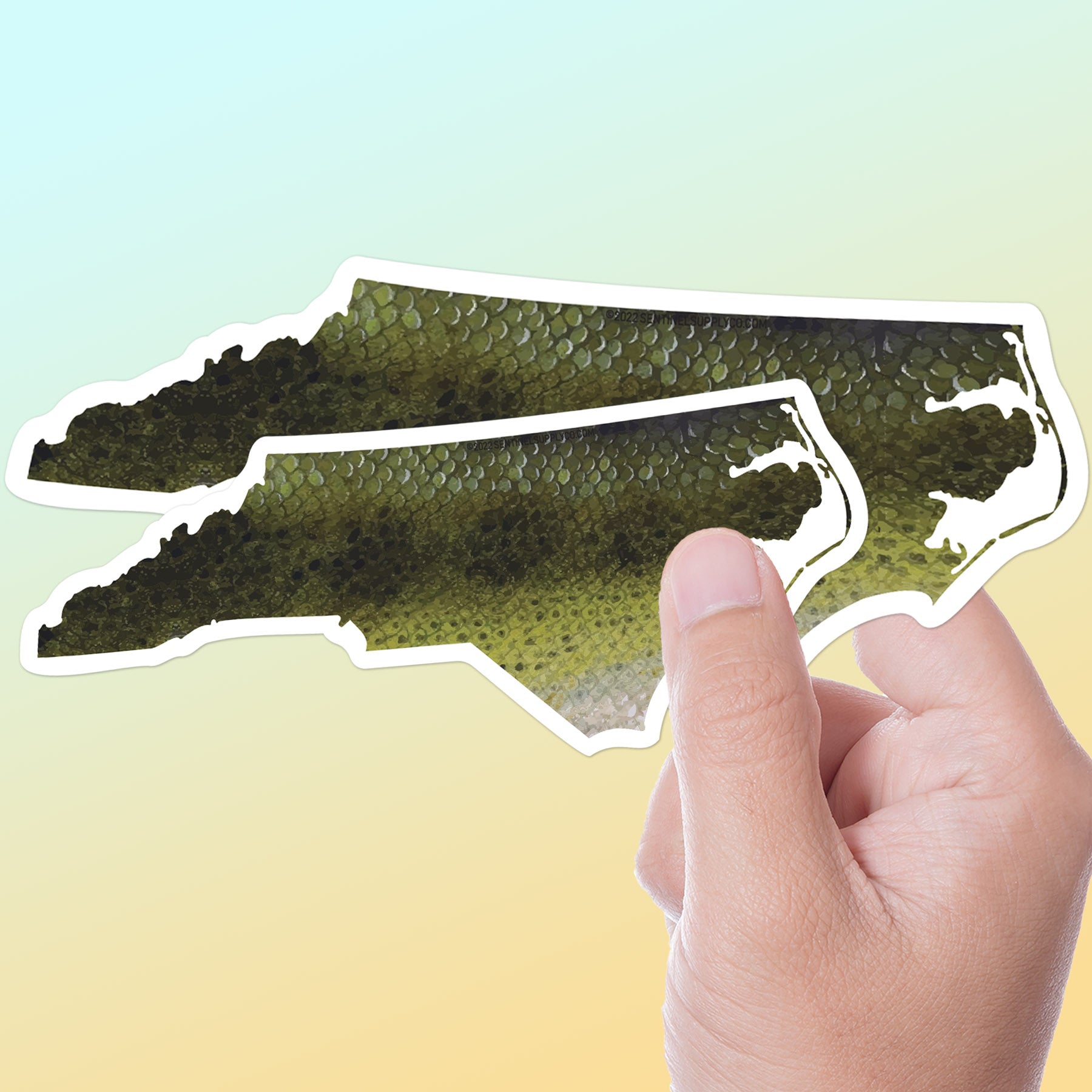 Largemouth Bass North Carolina Fishing Sticker