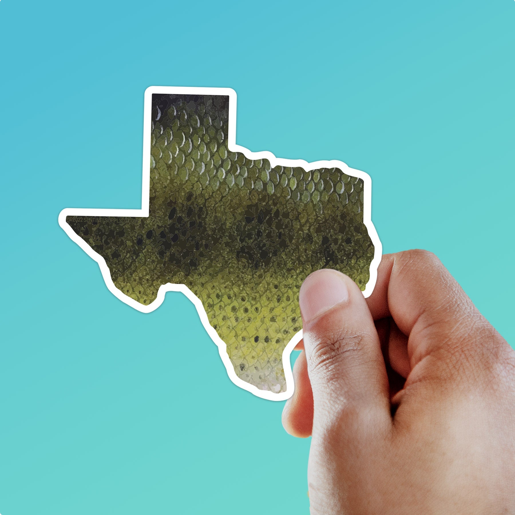 Largemouth Bass Texas Fishing Sticker