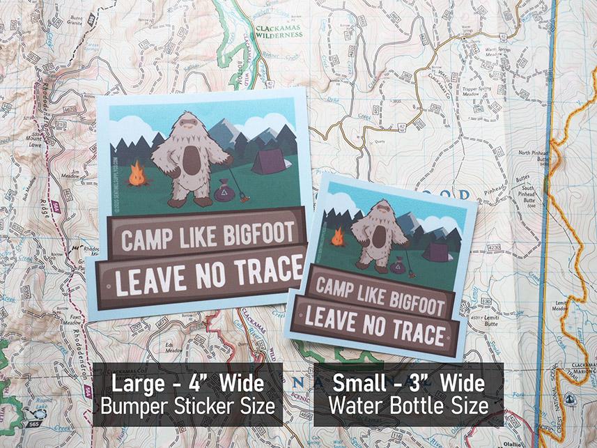 Bigfoot's Biggest Fan Set - 5 Sasquatch Stickers + Pinback Button