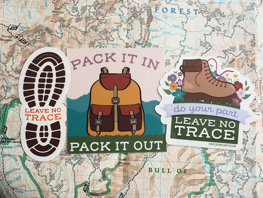 Leave No Trace Sticker Pack of 3