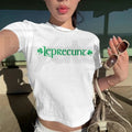 Leprecunt Women's Baby Tee – Funny St. Patrick's Day Irish Shirt, Edgy Retro Y2K Graphic Tee for Women