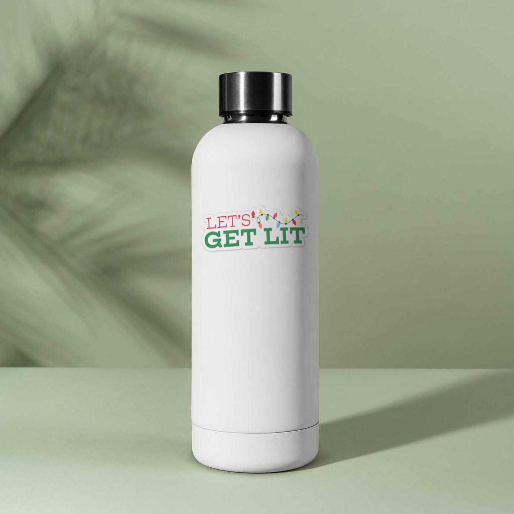 Let's Get Lit Christmas Lights Sticker