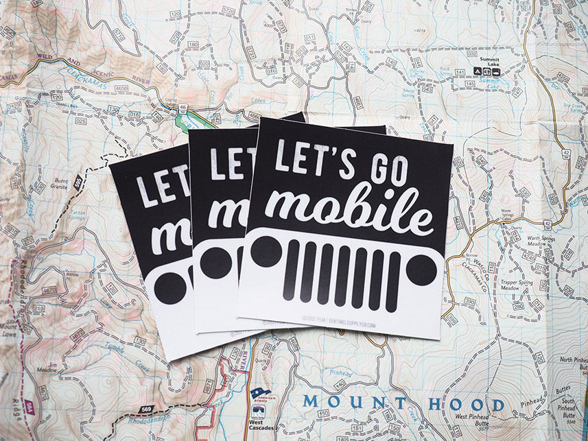 Lets Go Mobile Jeep Wrangler Bumper Sticker