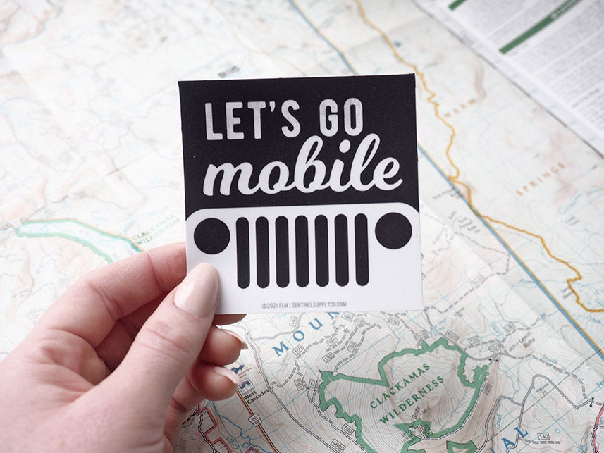 Lets Go Mobile Jeep Wrangler Bumper Sticker
