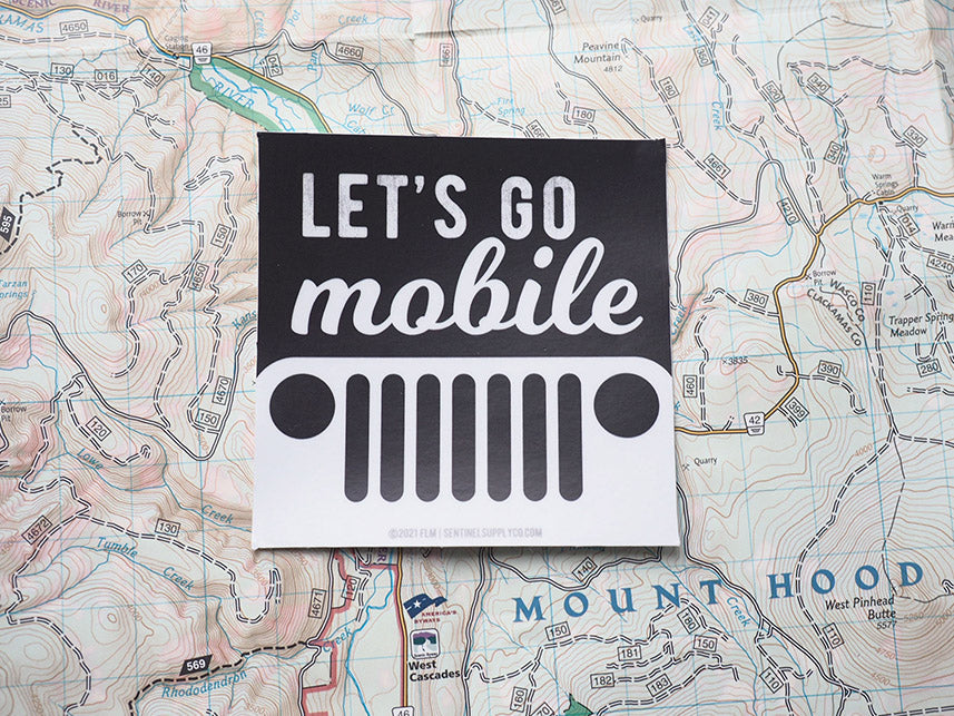 Lets Go Mobile Jeep Wrangler Bumper Sticker