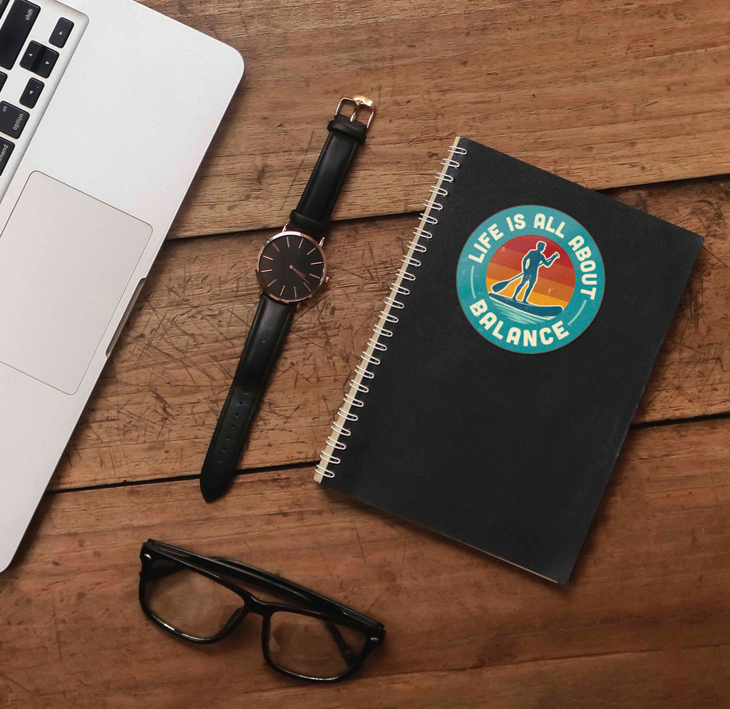 Life is All About Balance Paddleboarding Sticker