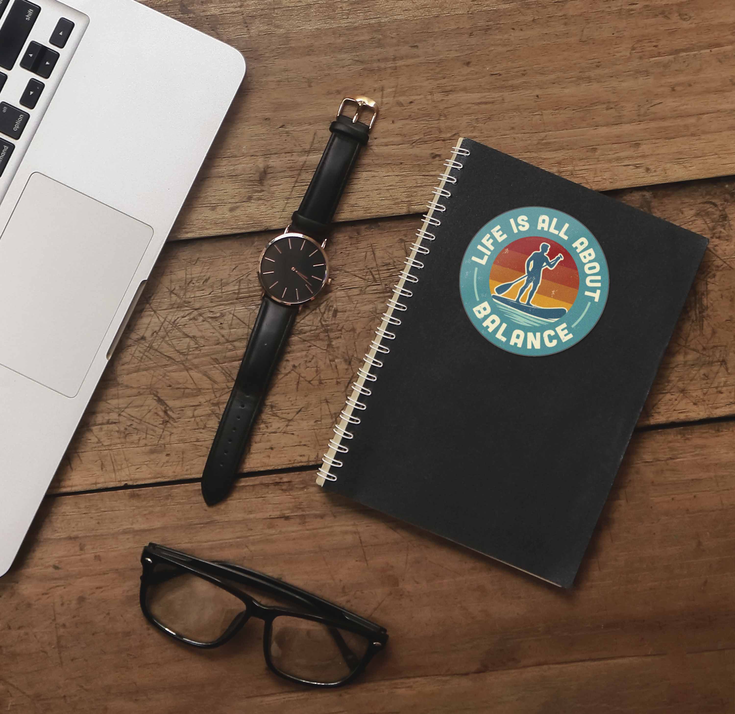 Life is All About Balance Paddleboarding Sticker