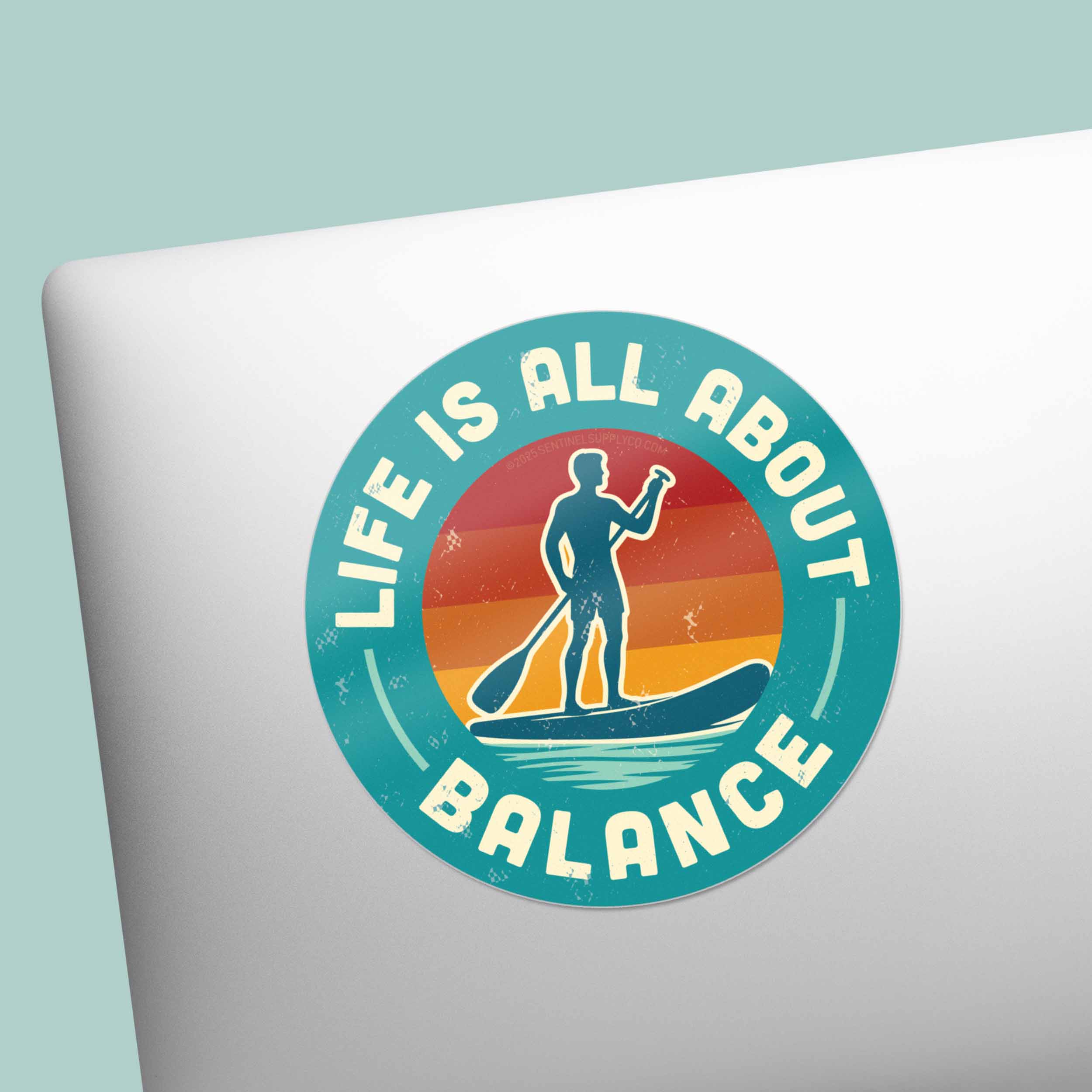 Life is All About Balance Paddleboarding Sticker