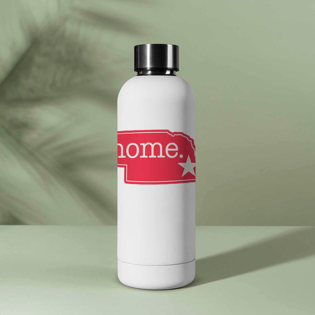 Red Nebraska Home Sticker