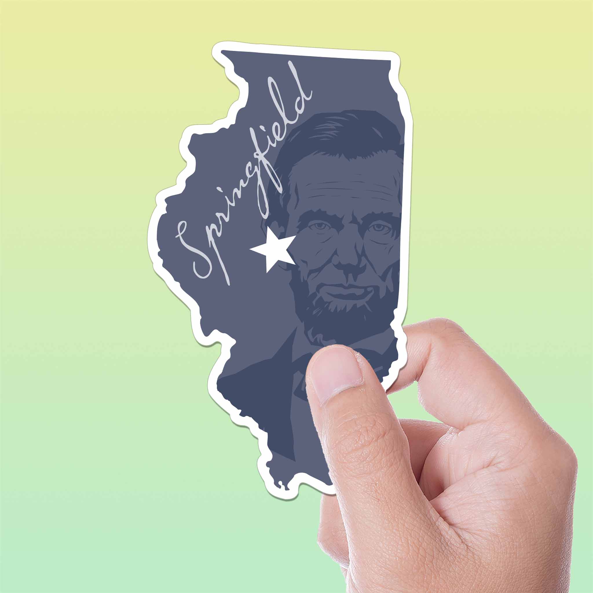 Land of Lincoln Springfield Illinois Sticker