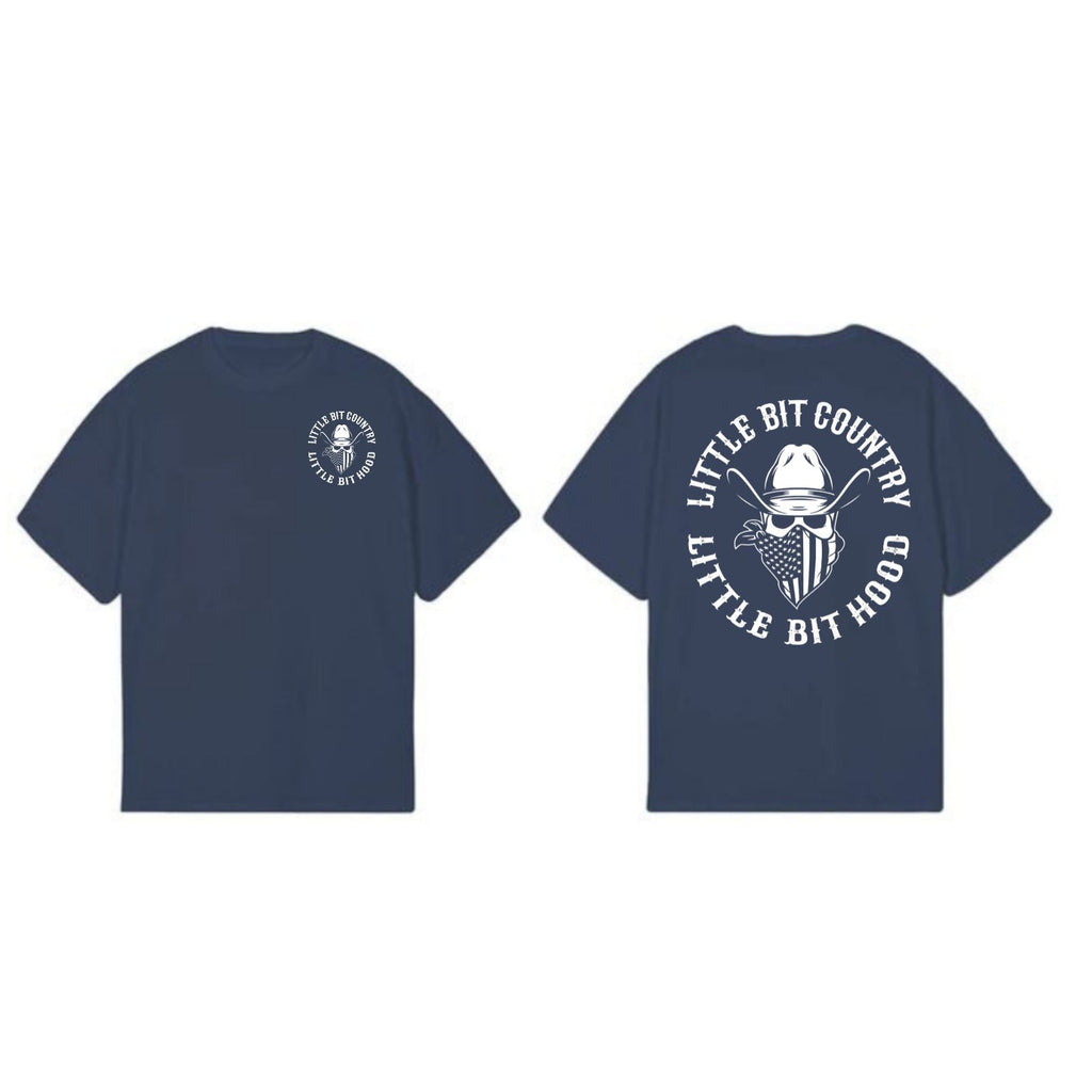 "Little Bit Country Little Bit Hood" T-Shirt - Funny Black Short Sleeve Tee, Bold Statement Apparel