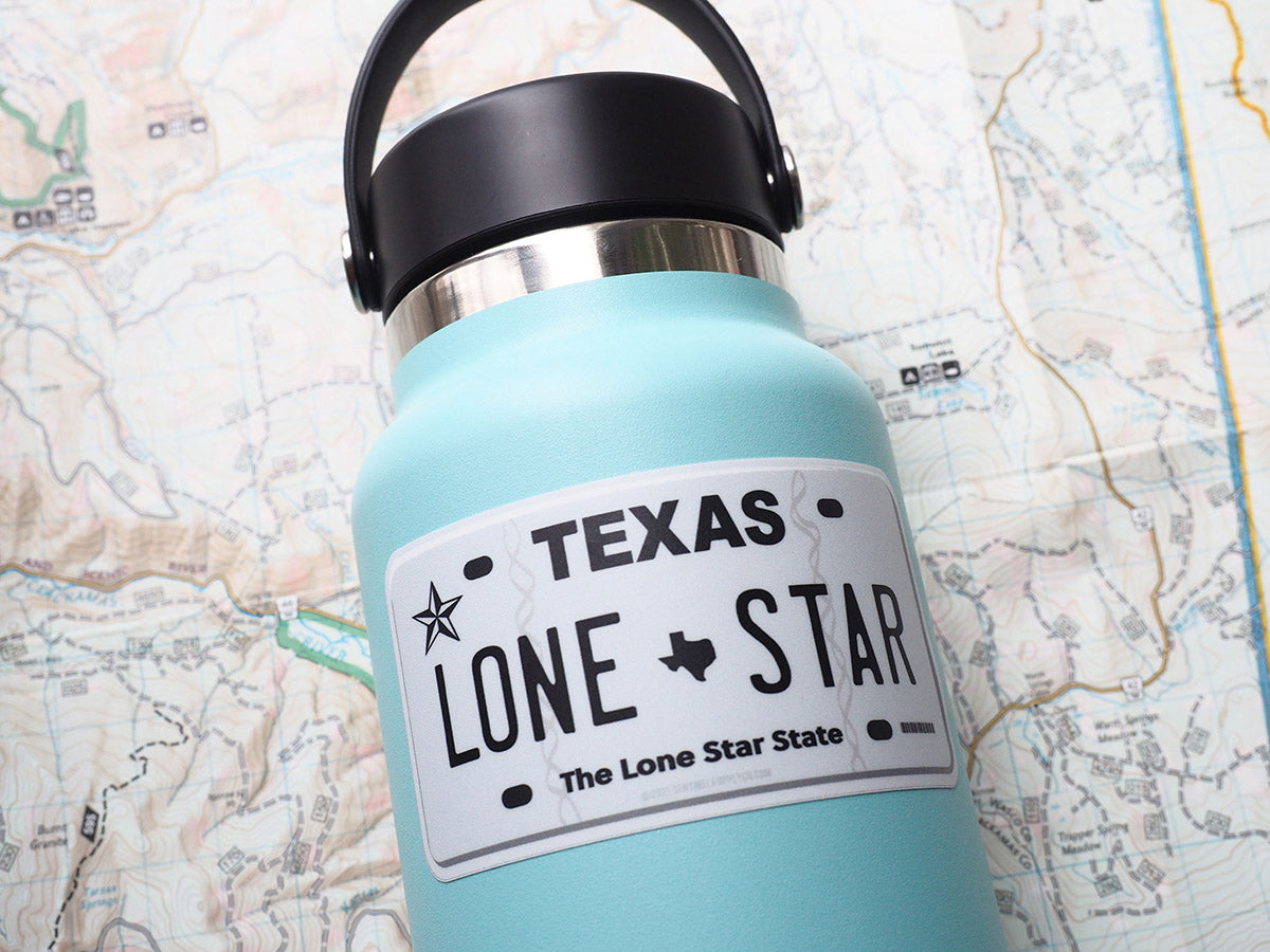 Lone Star Texas License Plate Sticker