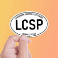 Longhorn Cavern State Park Texas White Oval Bumper Sticker