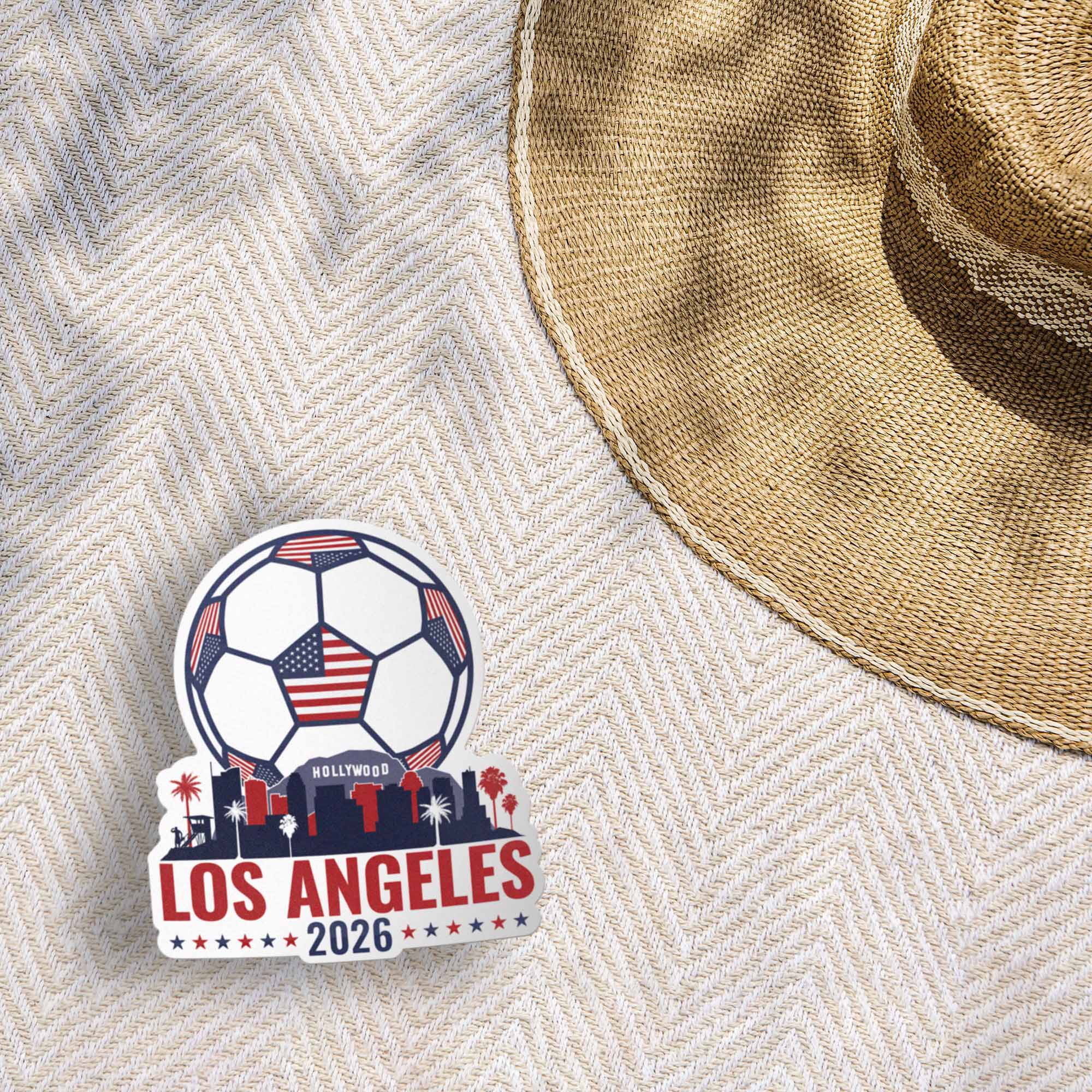 Los Angeles Skyline USA Soccer Sticker - LA Sports Decal