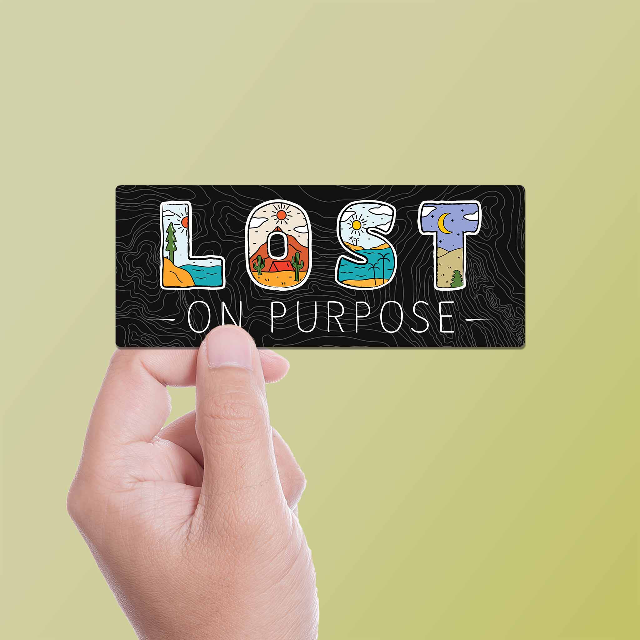 Lost on Purpose Nature Bumper Sticker