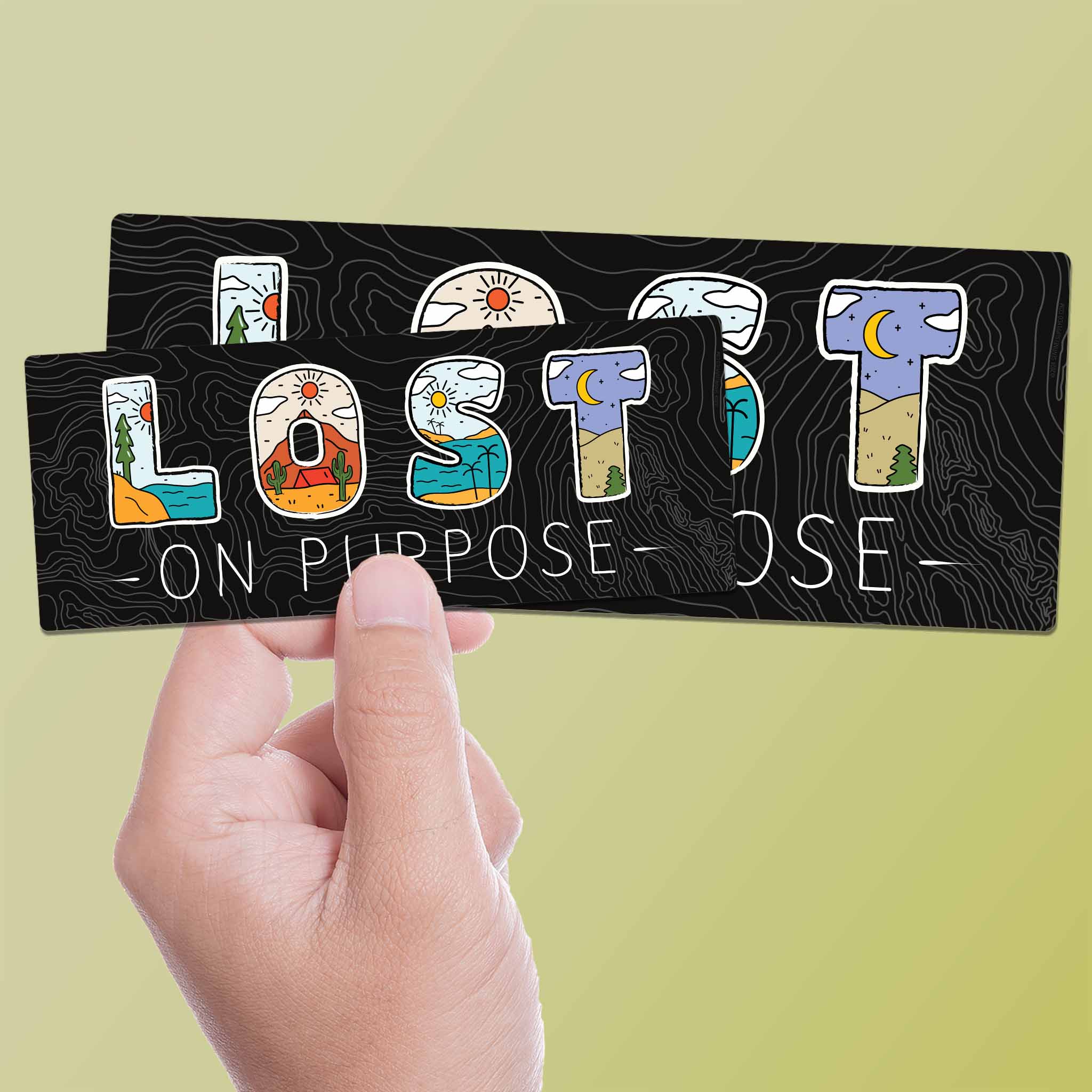 Lost on Purpose Nature Bumper Sticker
