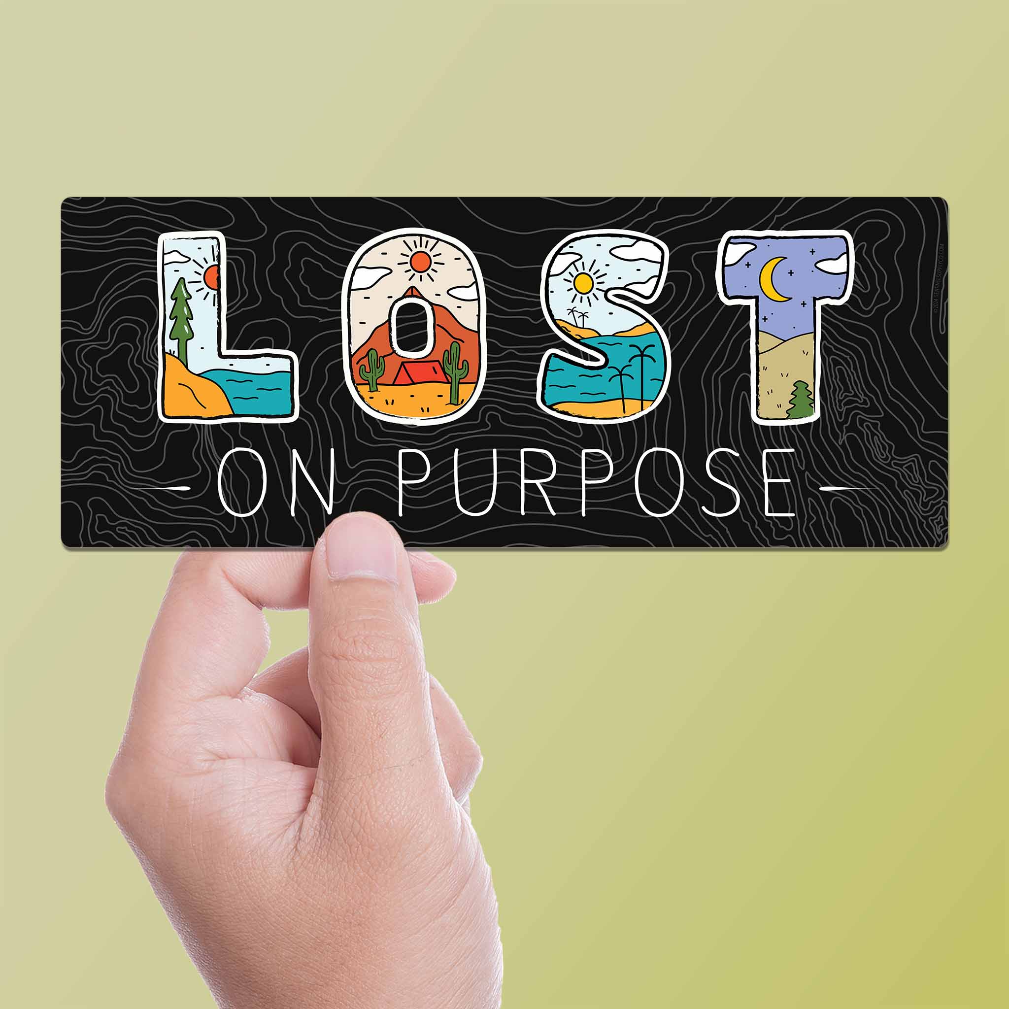Lost on Purpose Nature Bumper Sticker