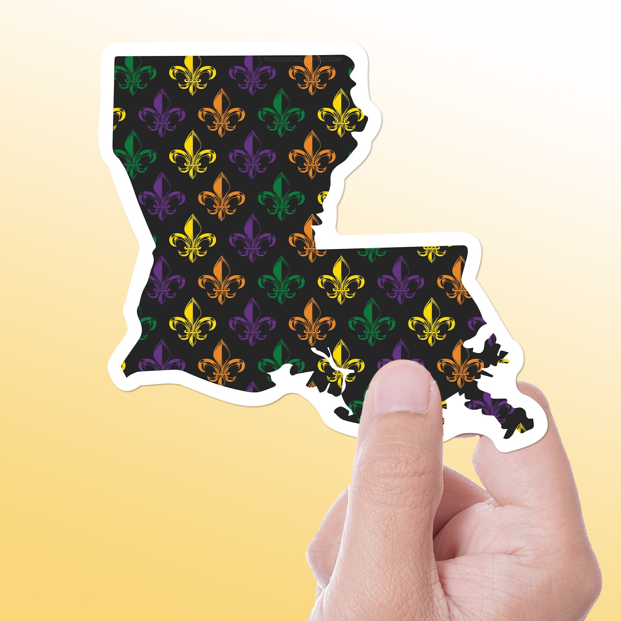 Fleur de Lis Mardi Gras Louisiana Sticker