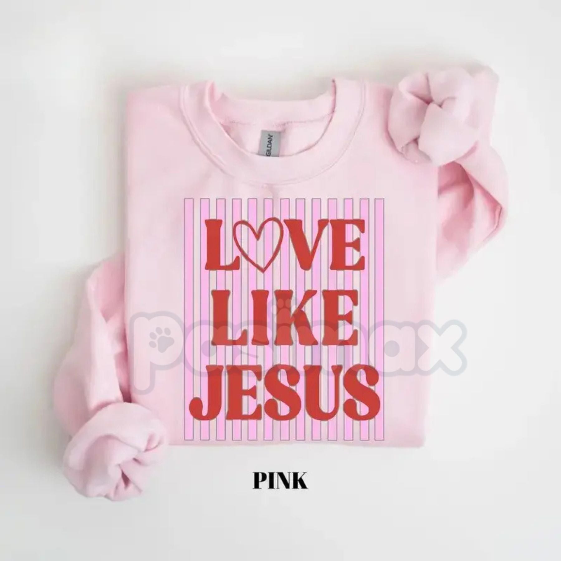 Love Like Jesus Sweatshirt | Trendy Preppy Pink & Red Valentine Shirt | Christian Valentine's Day Crewneck | Jesus Love Graphic Jumper | Retro Faith-Based Pullover | Aesthetic Gospel Heart Shirt