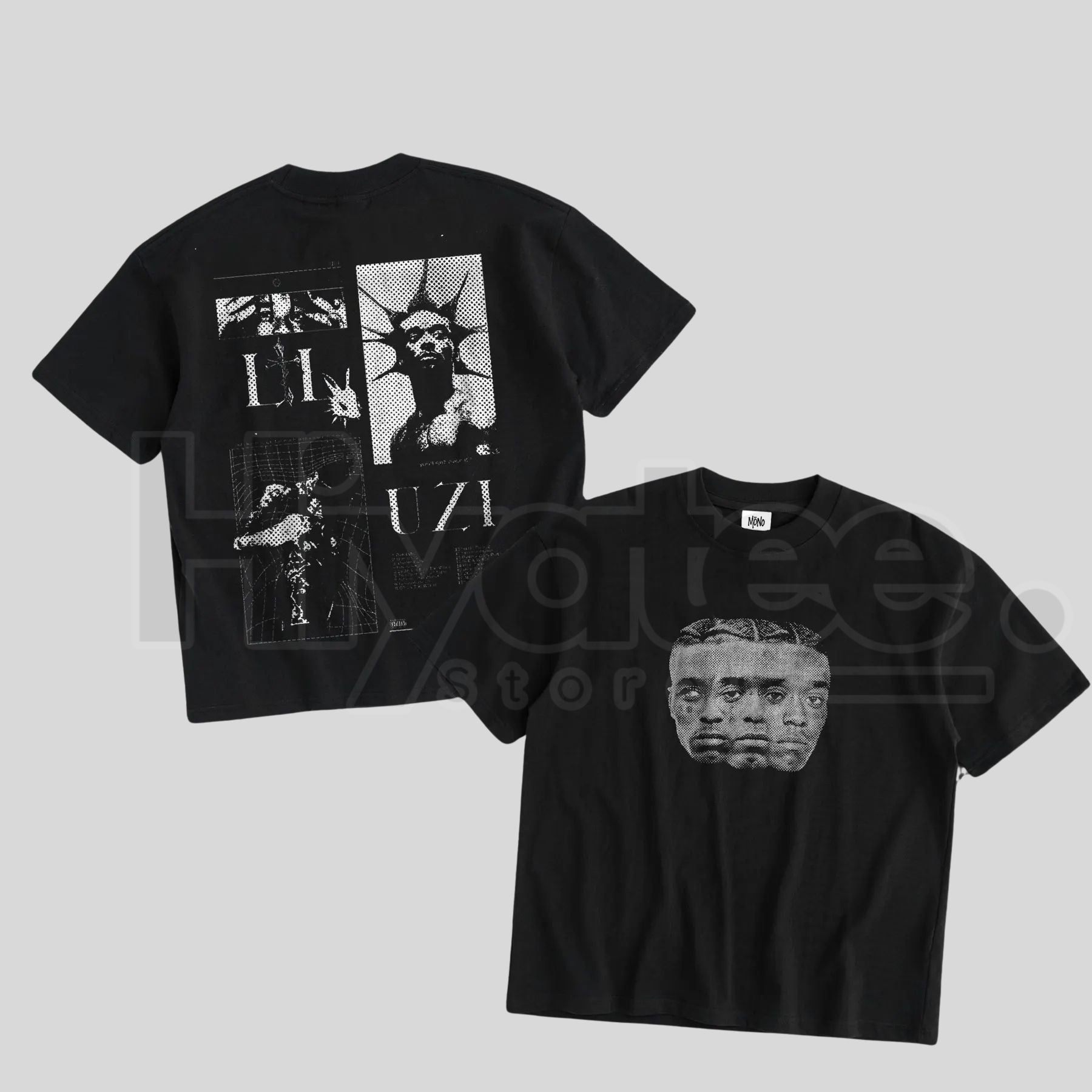 MONO "Uziii" Double-Sided Heavy Cotton Graphic Tee – Vintage Rap & Hip Hop Streetwear