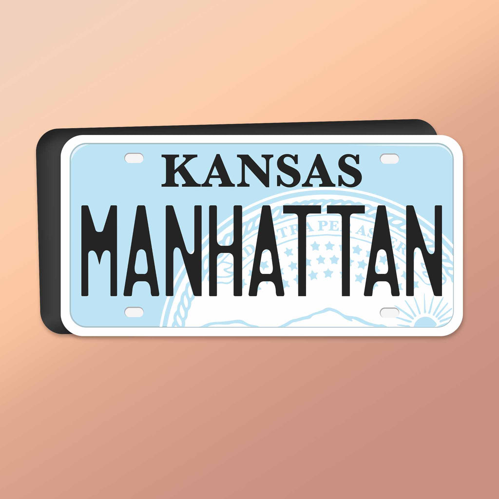 Manhattan Kansas Car Magnet - Flexible KS Fridge Magnet