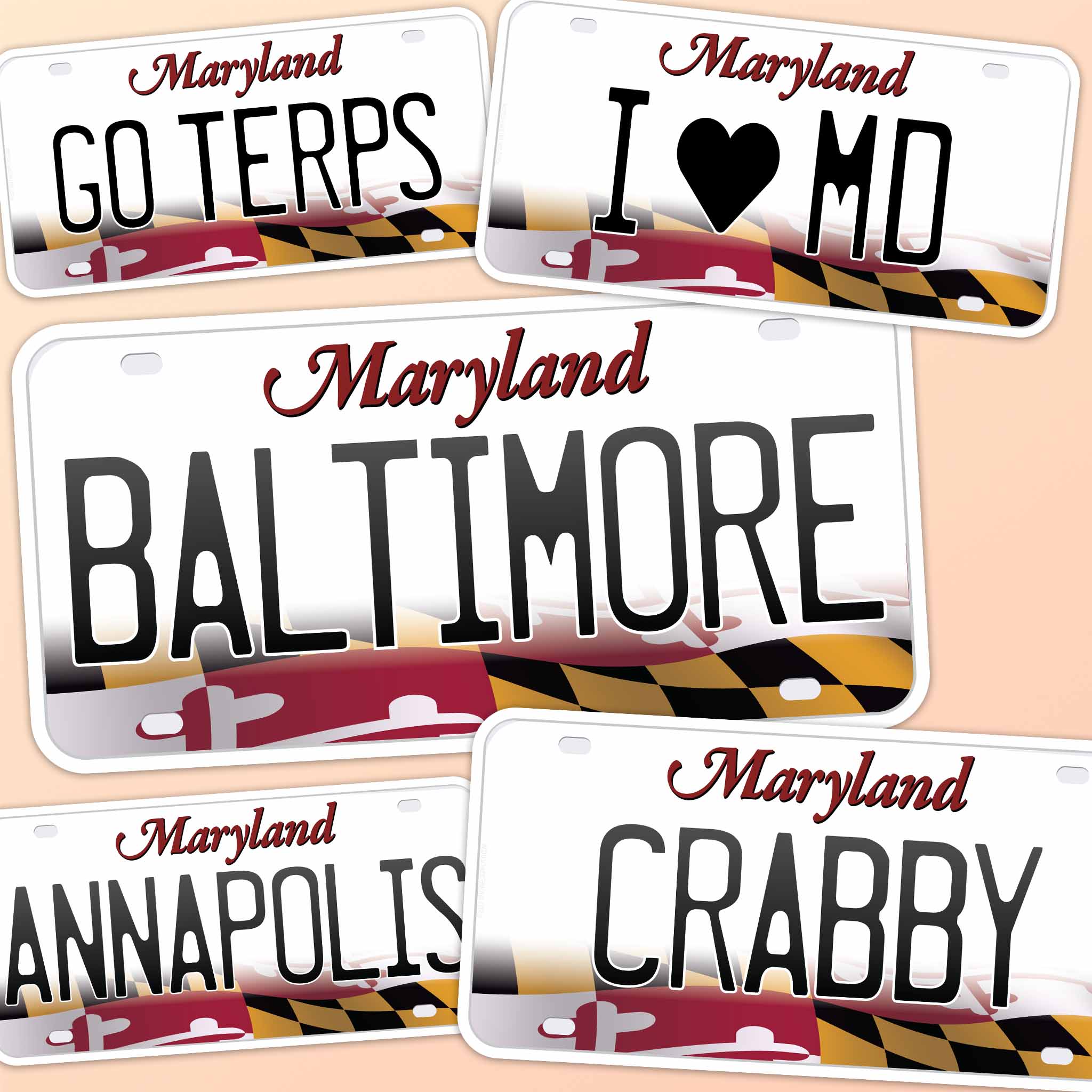 Maryland License Plate Stickers - Choose Your MD Decal