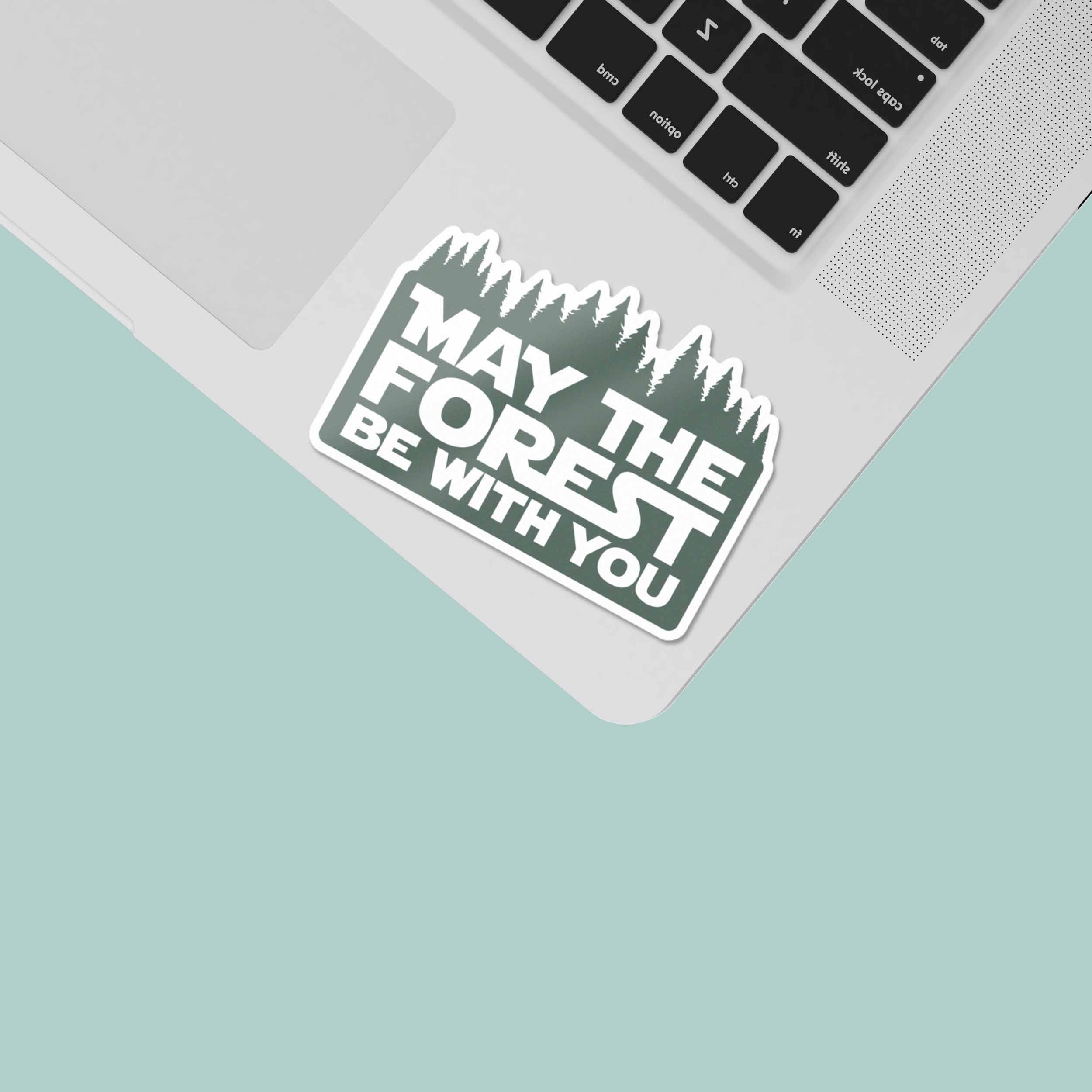 May the Forest Be With You Funny Nature Sticker