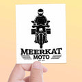 Meerkat Moto Rectangle Sticker - ADV Rider