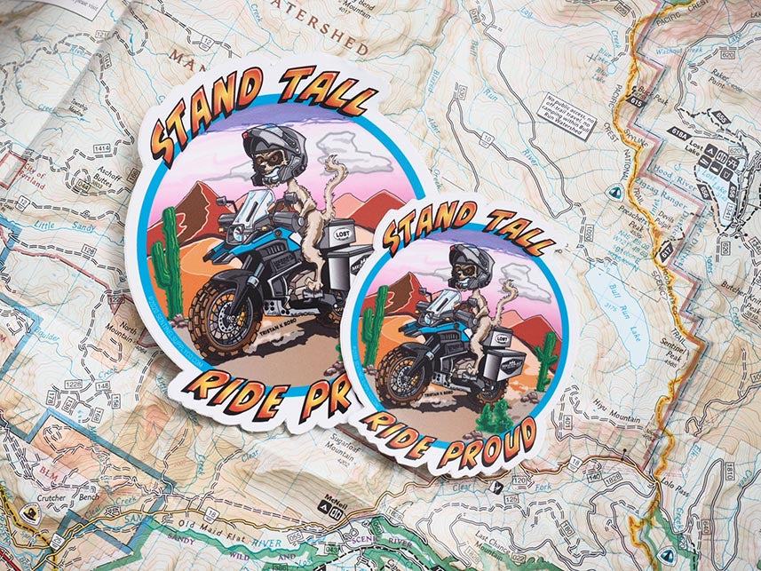 Meerkat Moto Artwork Sticker