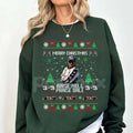Merry Christmas Raise Hell Praise Dale Sweatshirt | Funny NASCAR Dale Earnhardt Holiday Jumper | Rebel Fan Gift Crewneck