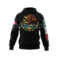 Mexico States Design Black Hoodie – Cultural Map Pullover, Unisex Mexican Pride Apparel