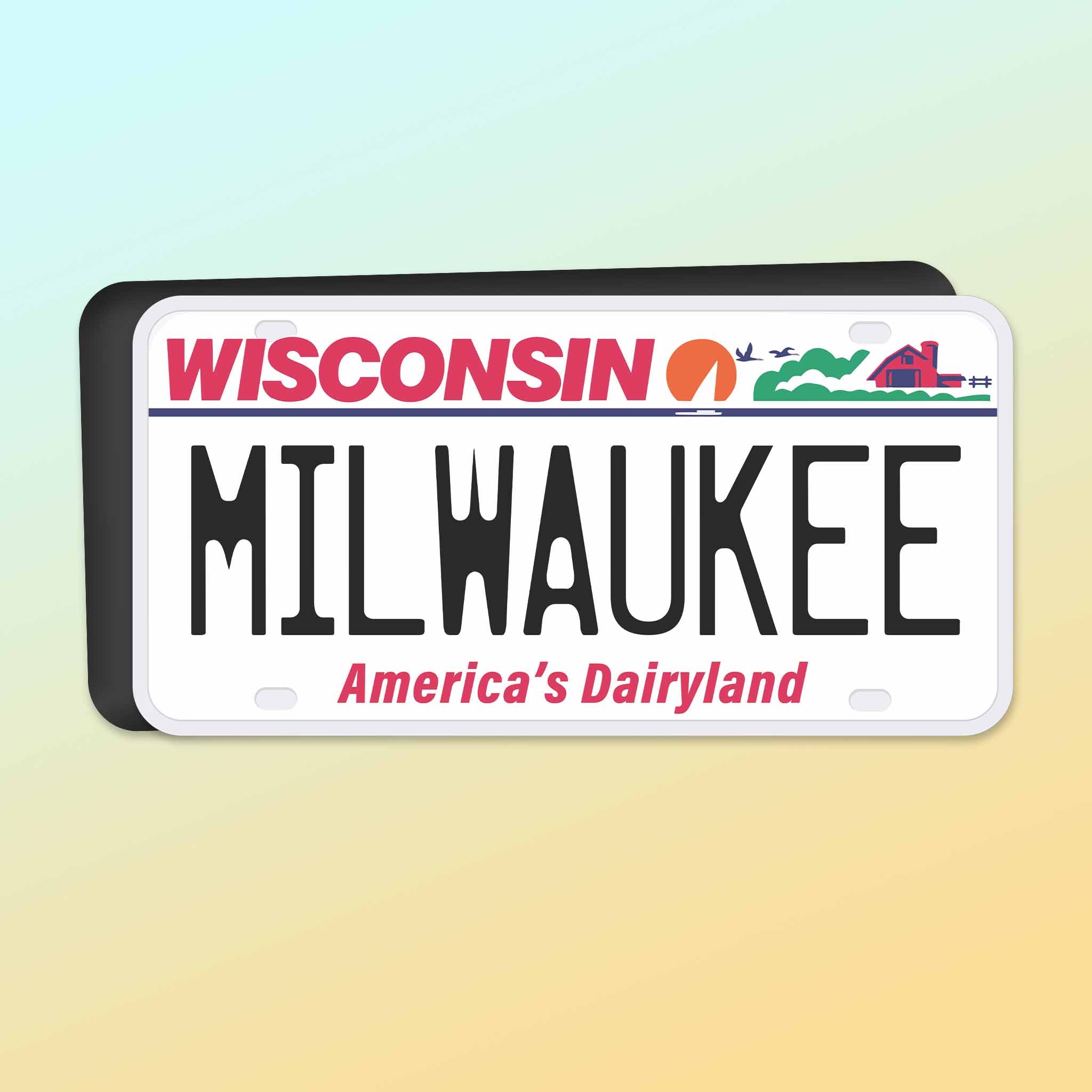 Milwaukee Wisconsin Car Magnet - Flexible WI Fridge Magnet