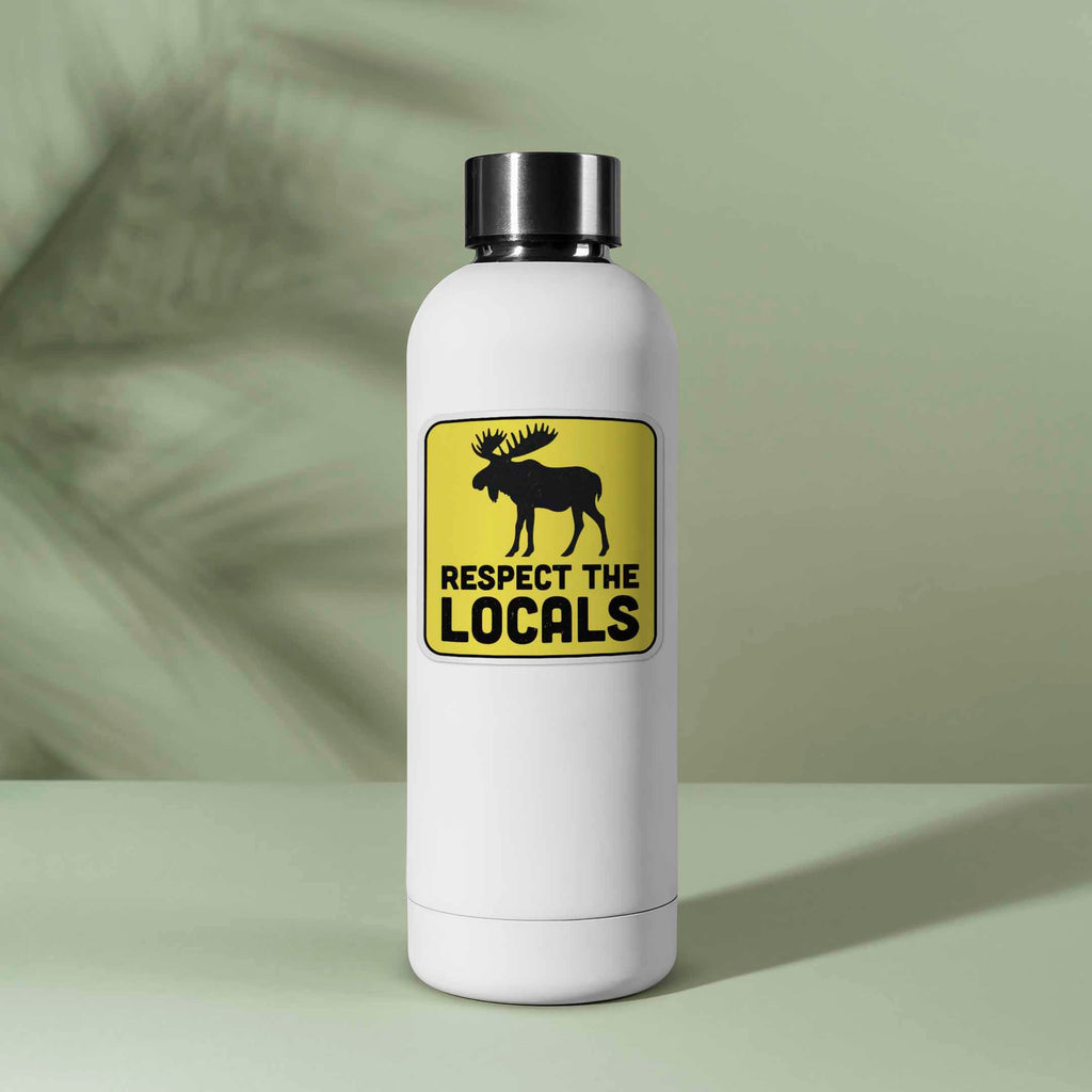 Respect the Locals Moose Sticker - Funny Nature Decal