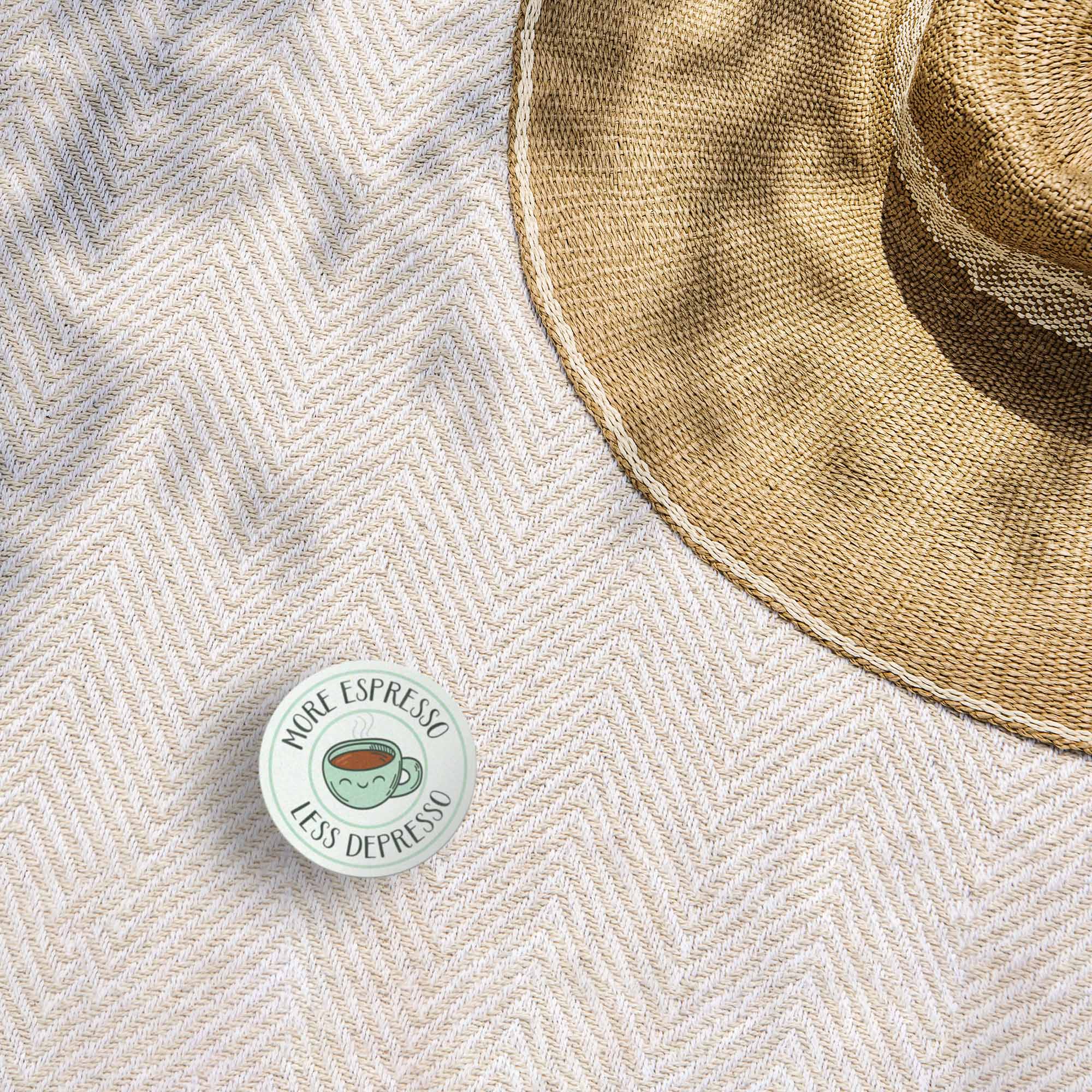 More Espresso Less Depresso Coffee Sticker