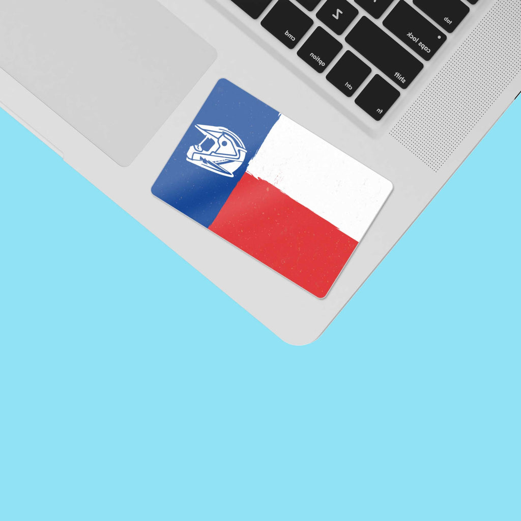 Motorcycle Helmet Texas Flag Sticker - Cool TX Offroad Decals for Laptop