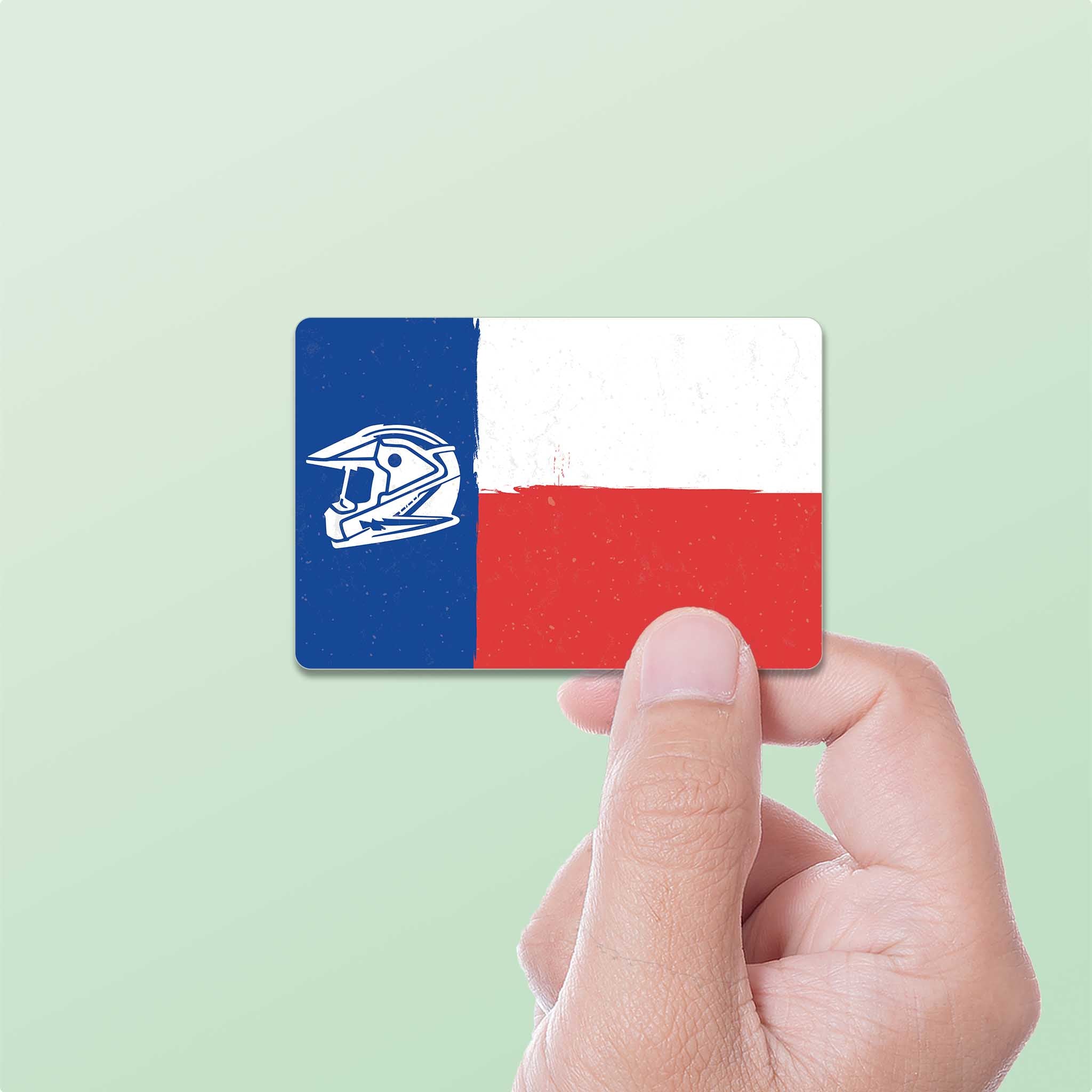 Motorcycle Helmet Texas Flag Sticker - Cool TX Offroad Decals for Laptop