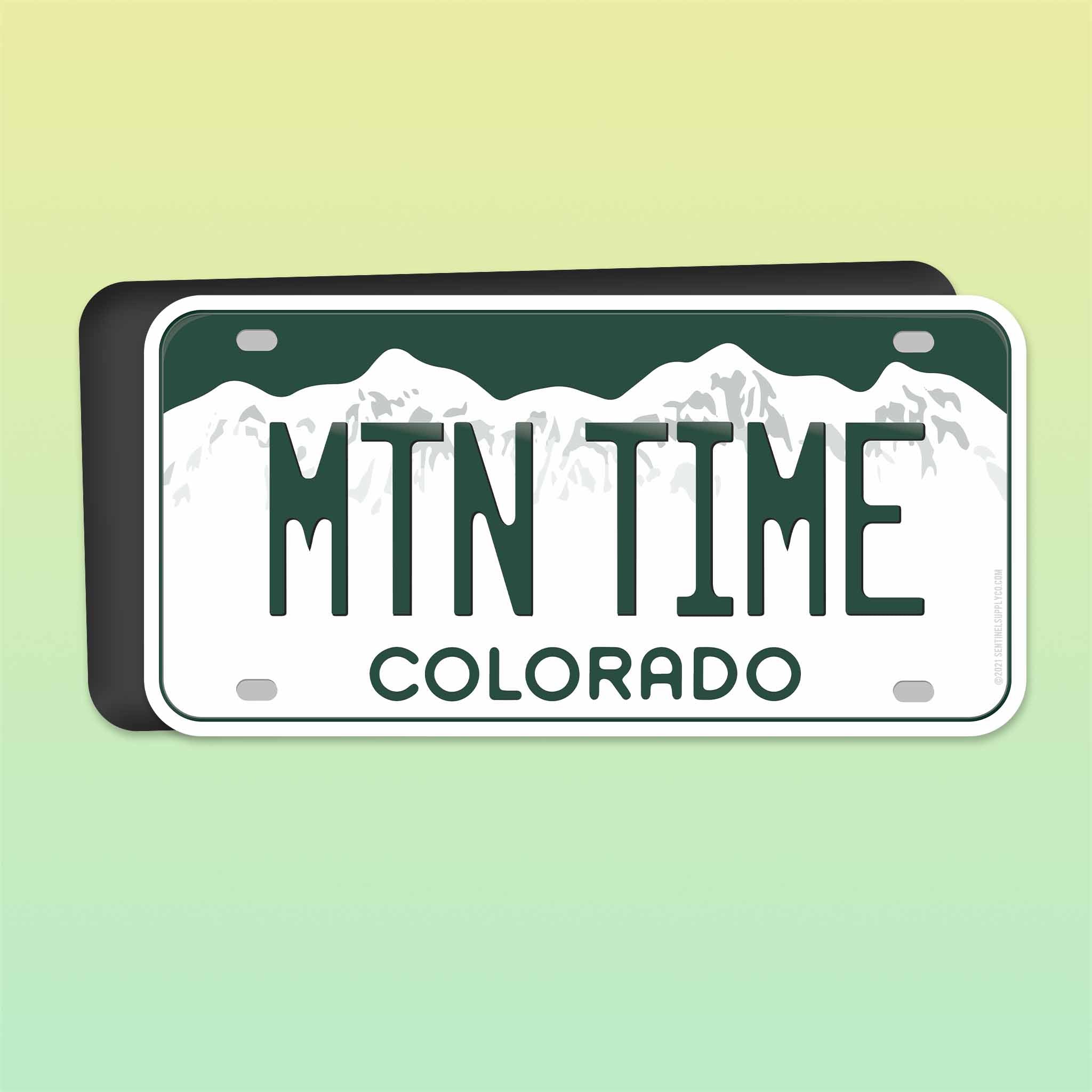 Mountain Time Colorado Car Magnet - Flexible CO Fridge Magnet