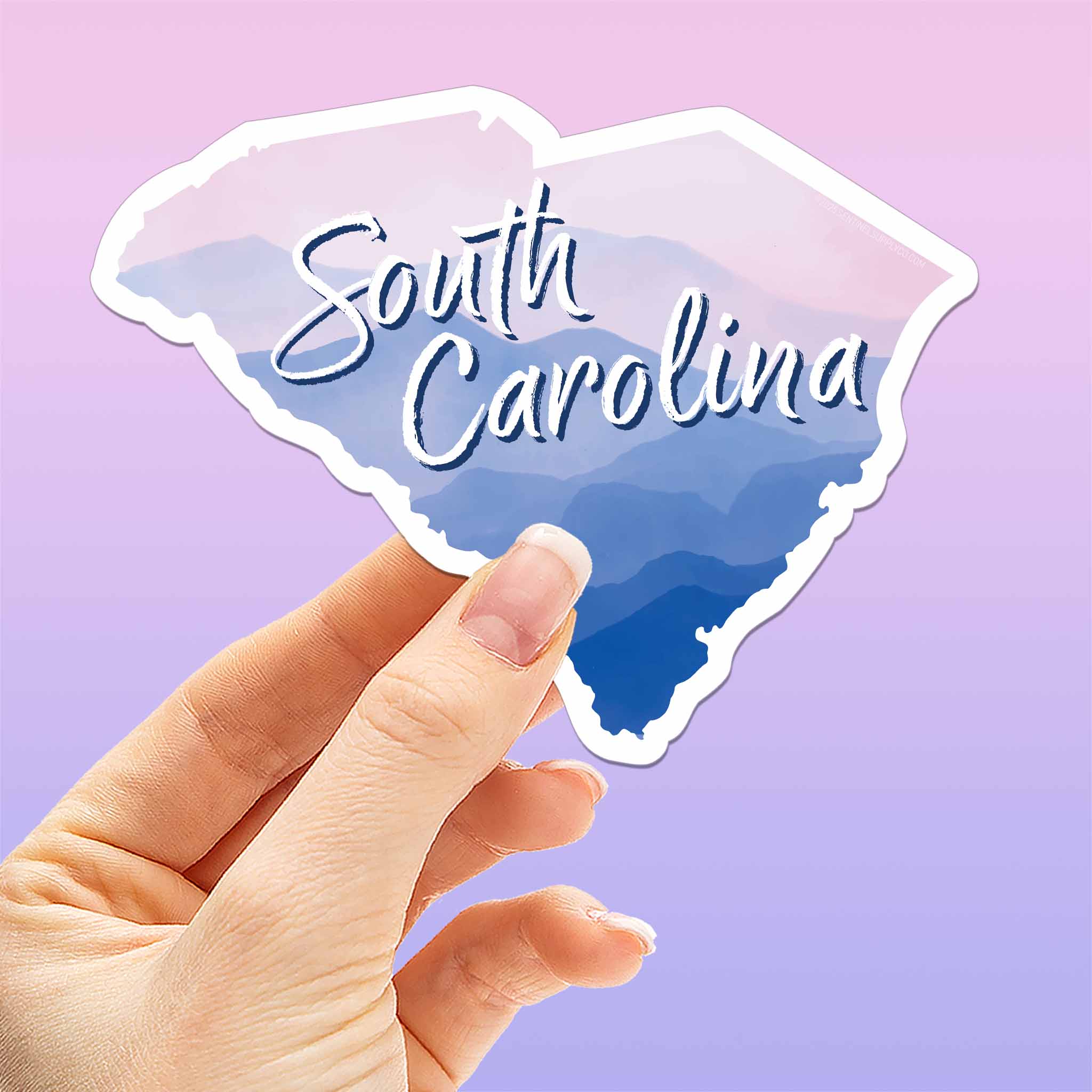 South Carolina Appalachian Mountains Sticker - Cute SC Decal