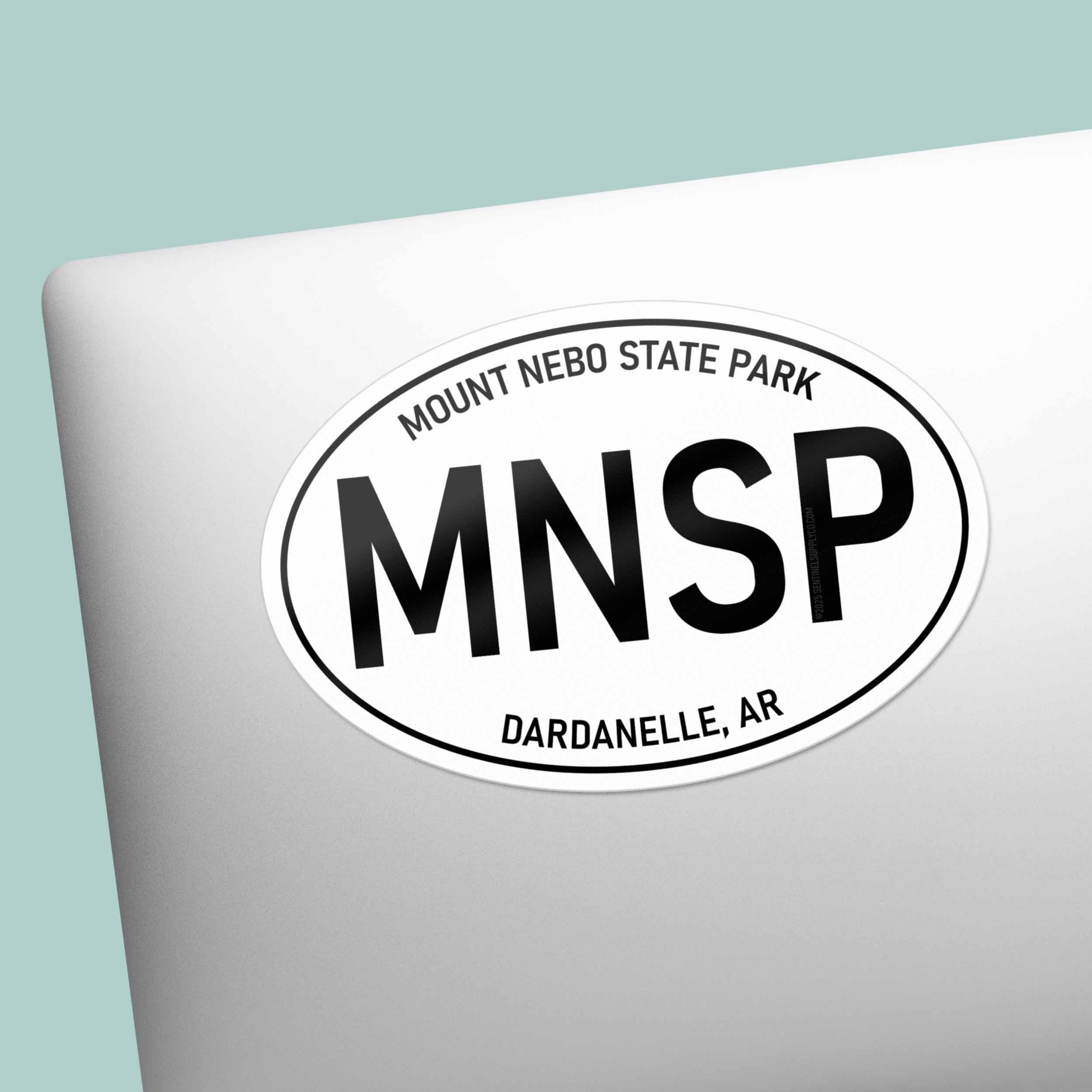 Mount Nebo State Park Arkansas White Oval Bumper Sticker