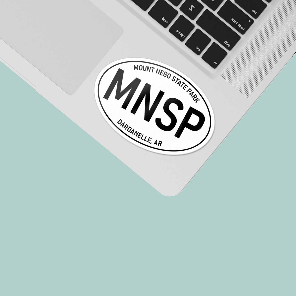 Mount Nebo State Park Arkansas White Oval Bumper Sticker