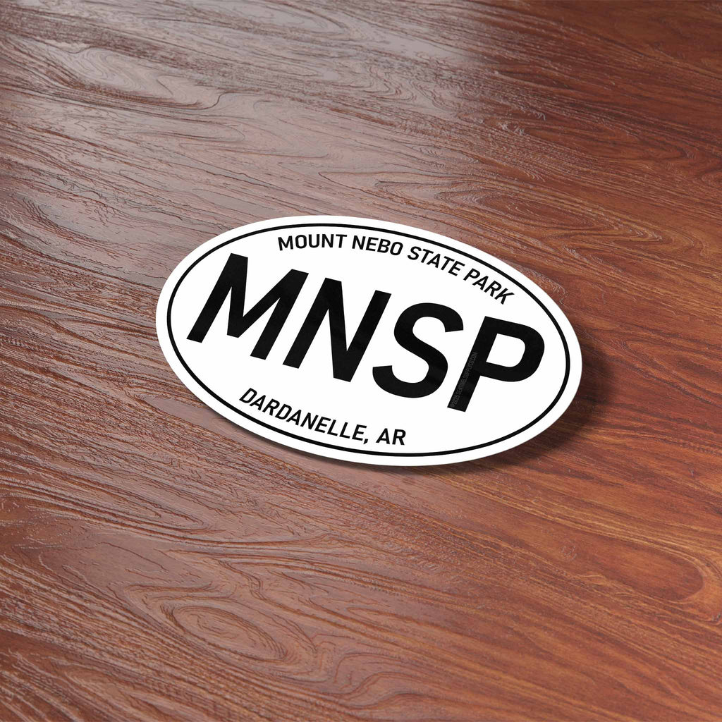 Mount Nebo State Park Arkansas White Oval Bumper Sticker