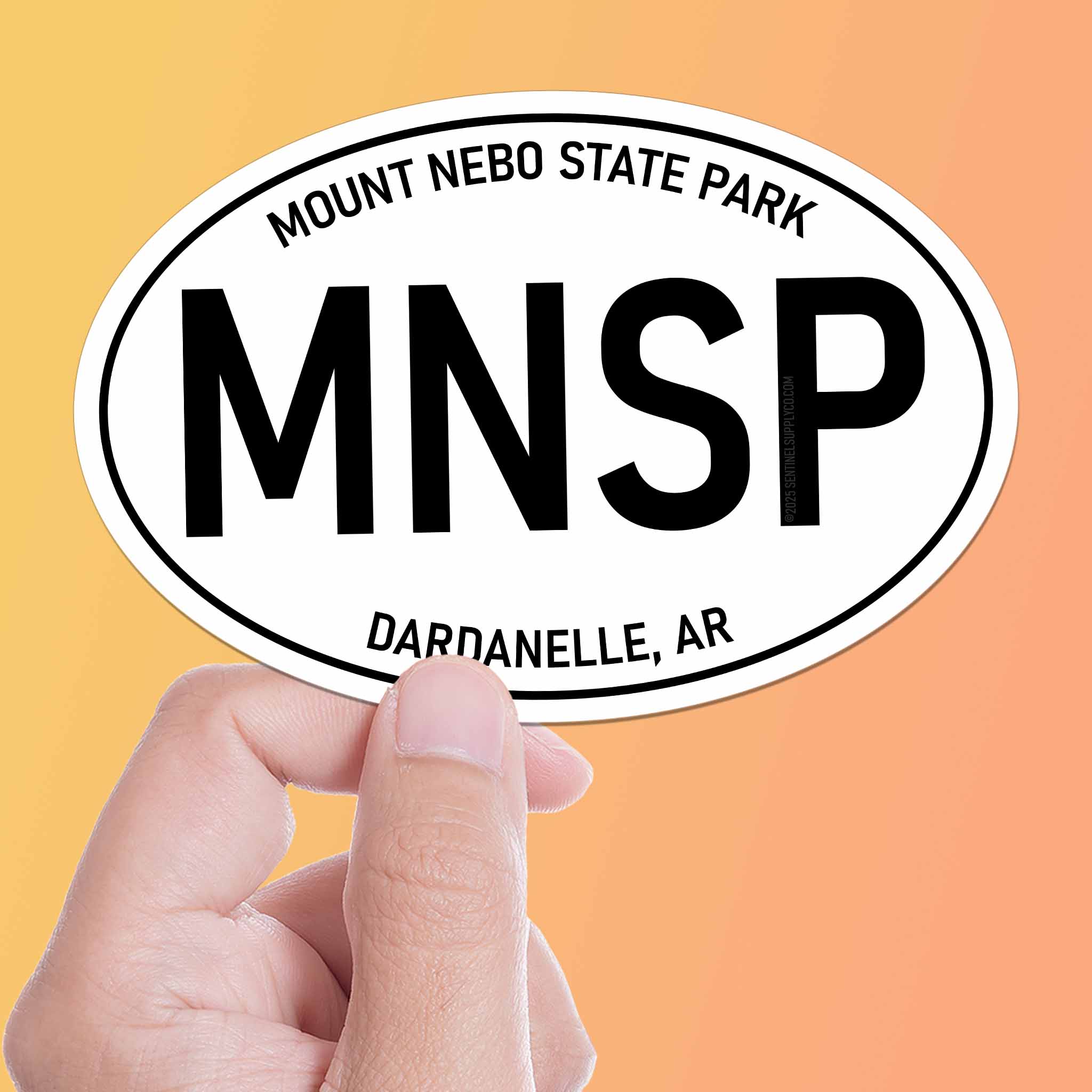 Mount Nebo State Park Arkansas White Oval Bumper Sticker