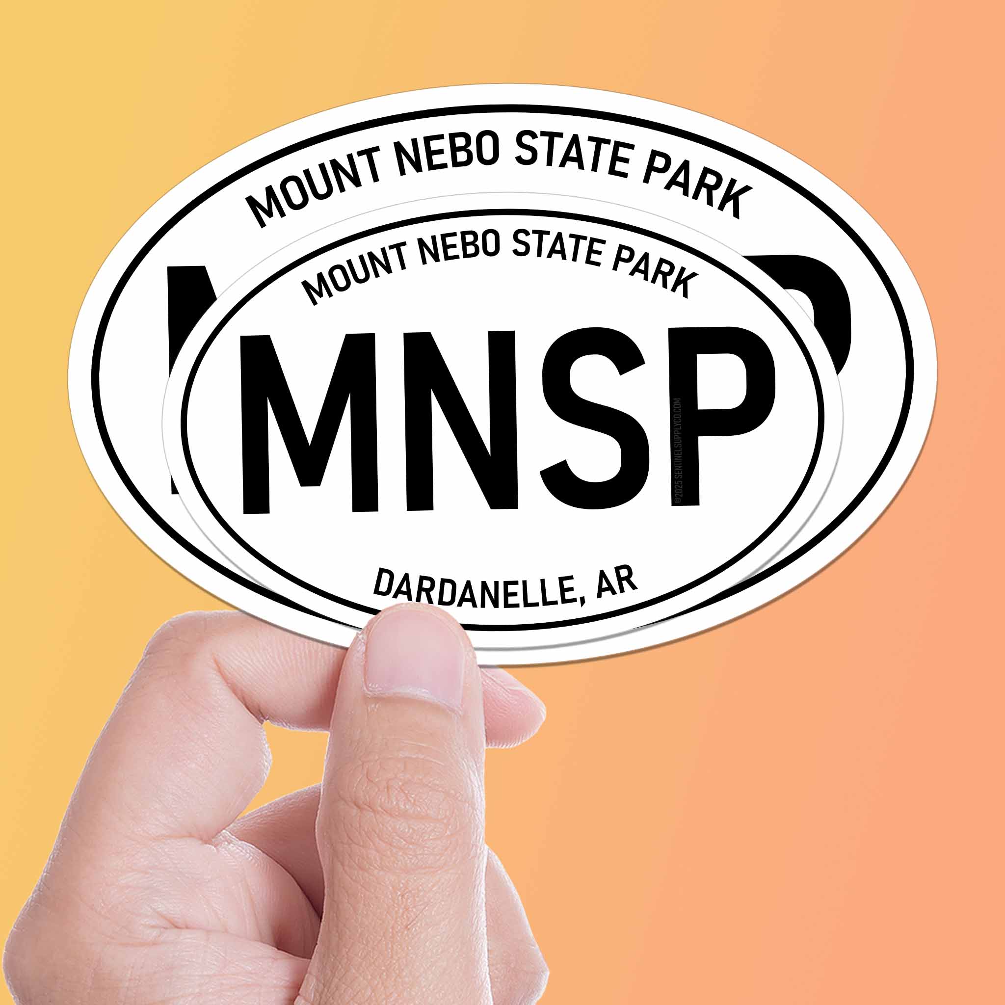 Mount Nebo State Park Arkansas White Oval Bumper Sticker