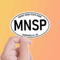 Mount Nebo State Park Arkansas White Oval Bumper Sticker