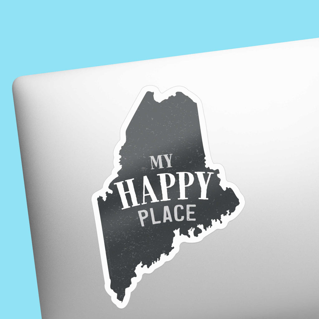 My Happy Place Maine Sticker