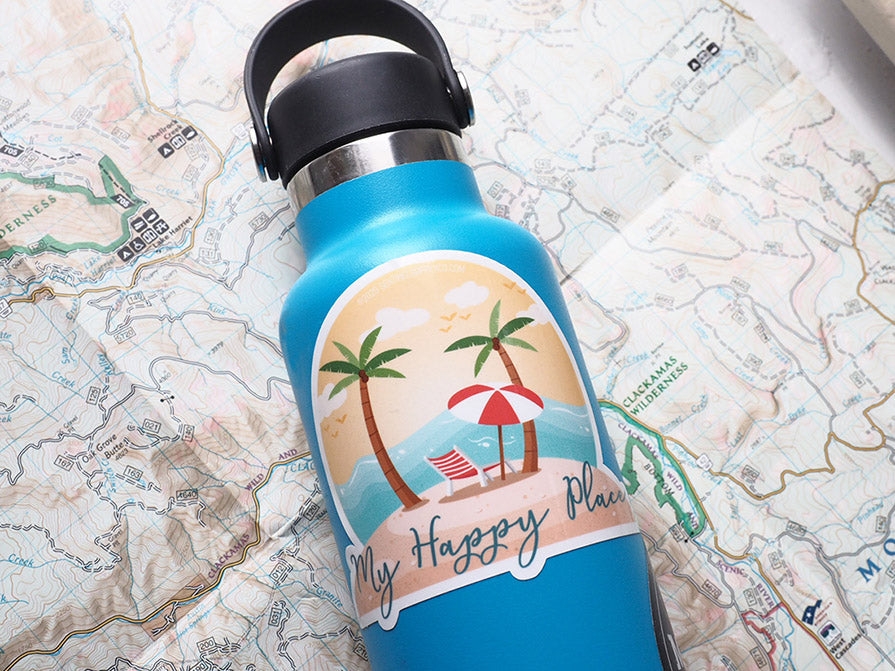My Happy Place Beach Sticker