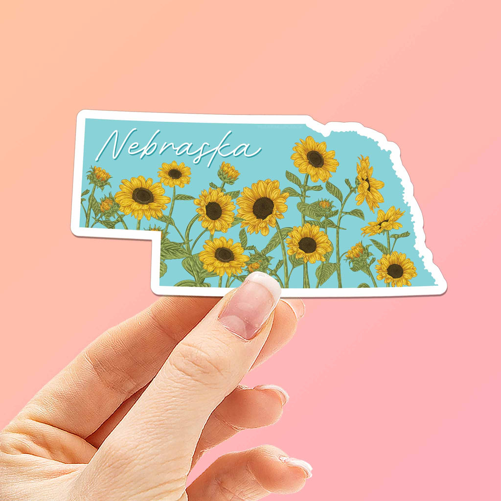Nebraska Sunflower Sticker