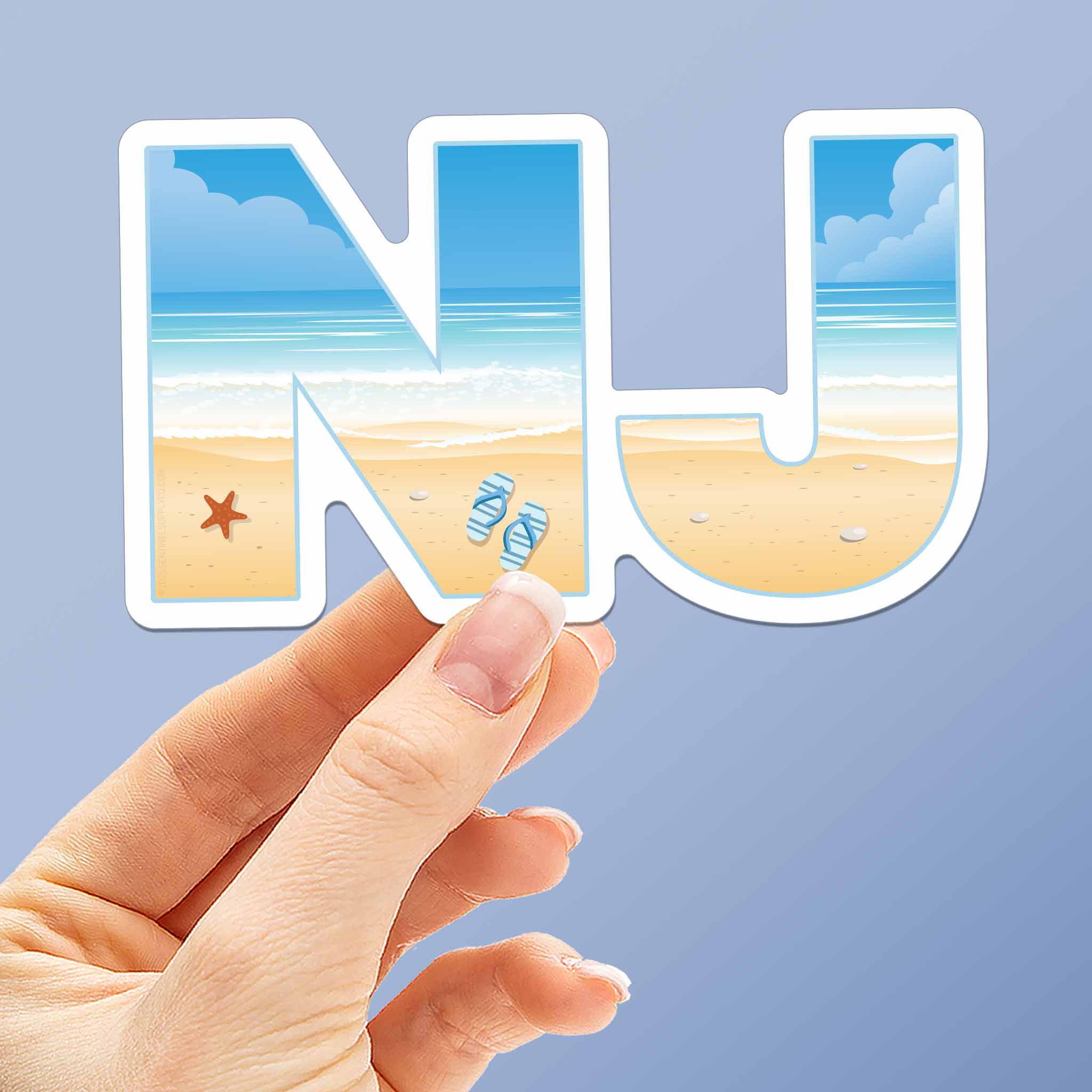 New Jersey Shore Bumper Sticker - Cute NJ Beach Decal